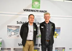 Dirk de Jaeger en Jan van Lierop van Vereinigte Hagel, zij zijn vertegenwoordigd in brede weersverzekeringen in bijna heel Europa